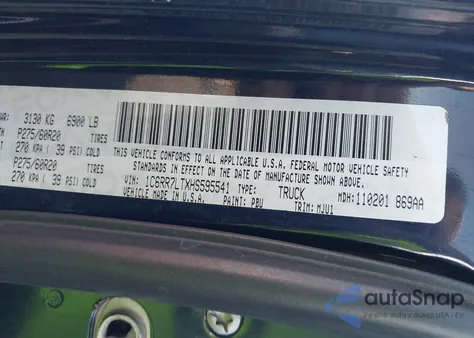 2017 Ram 1500 из США, поврежденный, VIN 1C6RR7LTXHS595541